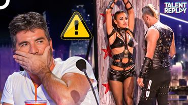 Knives Whizzing Inches From Her Face?! | America’s Got Talent