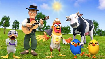 El Pollito pío 3d  el Toro y el Tractor de la Granja  -el Pollito y el Tractor de la Granja