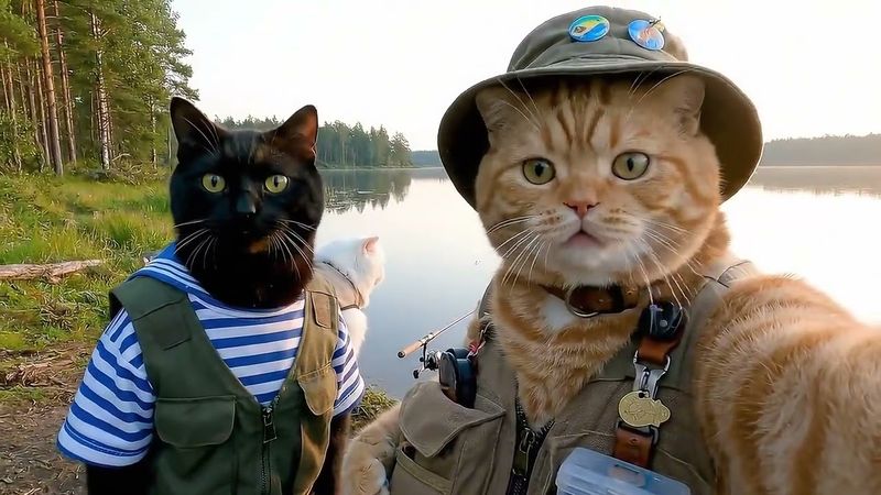 Влог рыжего кота на рыбалке 🐱