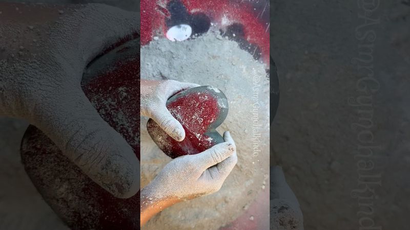 Broken red glitter heart