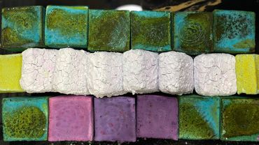 Gym Chalk reforms Green and Pink | Oddly Satisfying | sped up