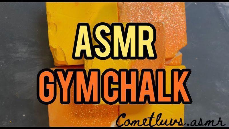 5 Blocks of Crunchy & Powdery Dyed Gym Chalk | Satisfying Asmr |  Sleep-Aid | Cometluvs.asmr