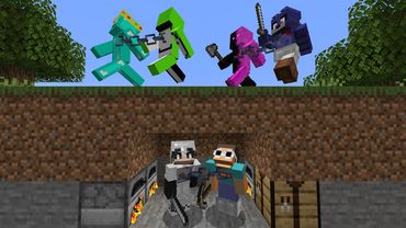 Minecraft Manhunt 2v2v2 (Chained Together)