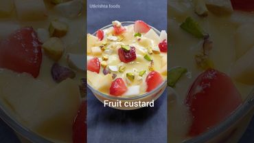 Easy dessert|How to make Fruit custard |Fruit salad with custard #shorts #viral #trending