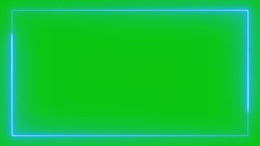 Blue Neon Border Green Screen Overlay Motion Graphics 4K 30fps Copyright Free