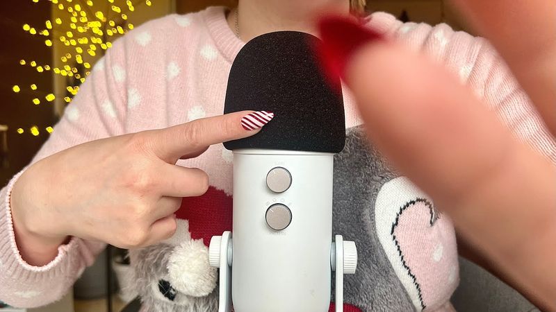 ASMR Mouth Sounds & Foam Mic Tracing (Whispered for Sleep and Tingles)