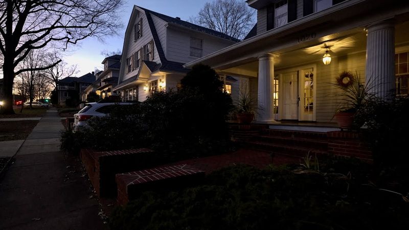 Sunset Winter Walk Through North Carolina Neighborhood | Nature Sounds for Sleep and Study