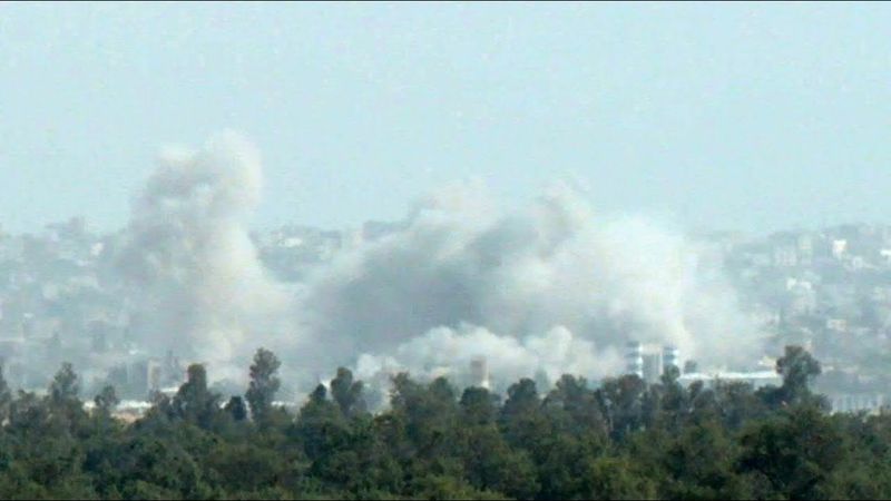 Smoke billows following Israeli strikes on the southern Gaza Strip | AFP