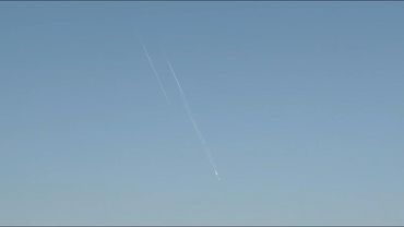 Trails of smoke over Jordan's capital as Iran launches missiles at Israelish | AFP