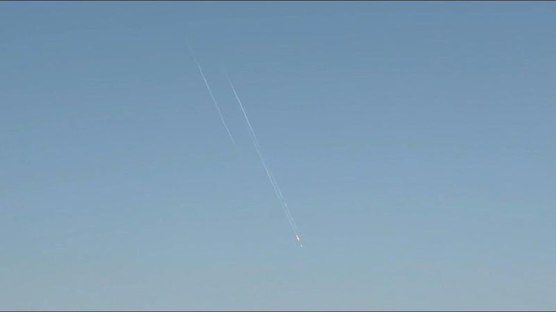 Trails of smoke over Jordan's capital as Iran launches missiles at Israelish | AFP