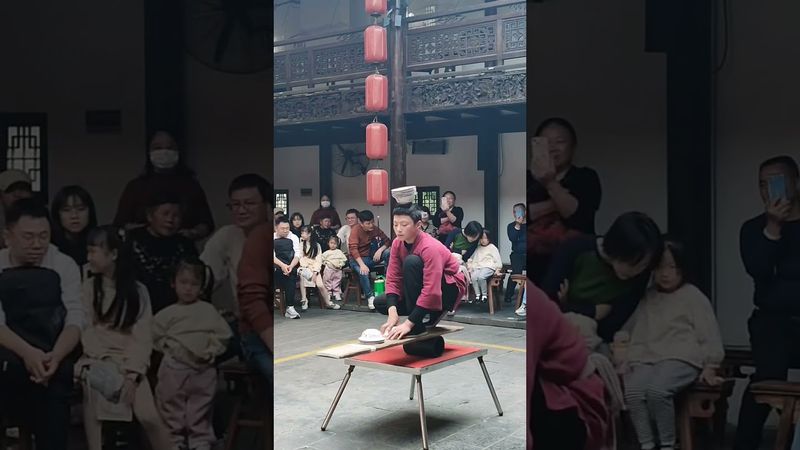 Title: Incredible Balance Act – Bowl Stacking Mastery on a Rolling Board 🎩🔥