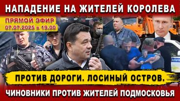 Нападение на жителей Королева! Против дороги через Лосиный остров. Чиновники против жителей.