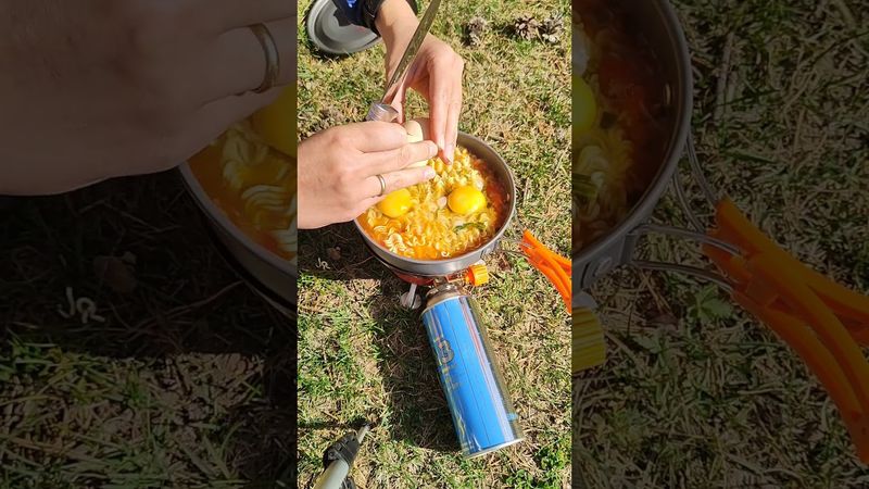 Дикая кухня 3. Лапша не быстрого приготовления #кыргызстан #горы #теплоключенка #лапша #еданаприроде