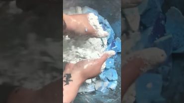 Soft Chunks of Chalk with Blue Powder