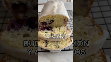 BUDÍN DE LIMÓN Y ARÁNDANOS 🍋🫐 Rico, esponjoso y fácil de hacer! #cocina #receta #cooking #recetas