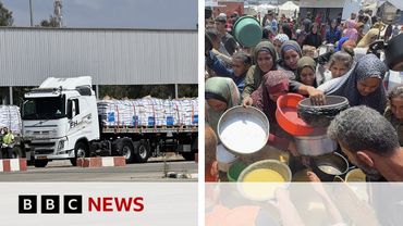 Aid starts to be distributed in Gaza | BBC News