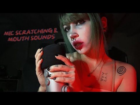 ASMR Foam Mic Cover Scratching & Mouth Sounds | Whispering