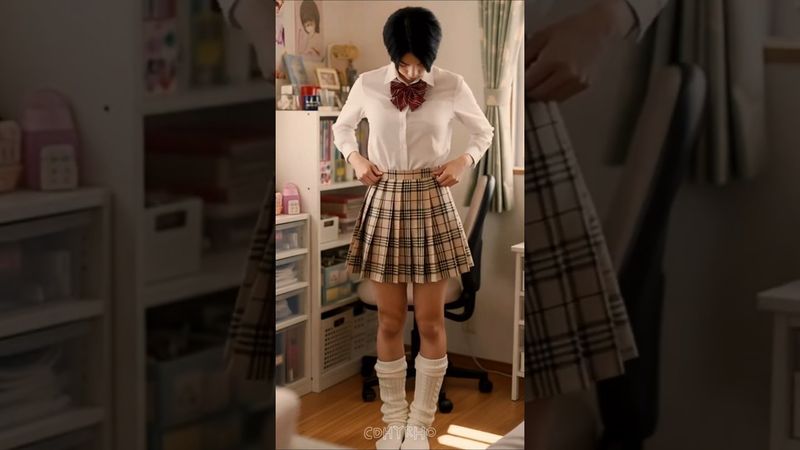 Japanese boy to girl transformation / #aiart #女裝 #boytogirl