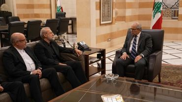 Iran security chief Larijani meets Lebanon PM Salam | AFP