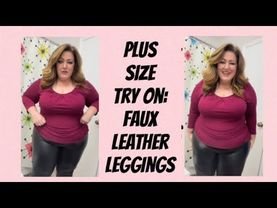 Prova taglie forti: leggings in similpelle #taglieforti #fintapelle