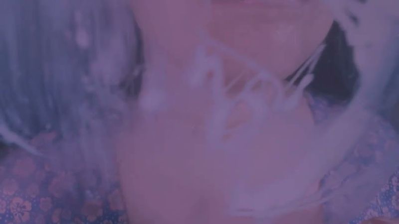 asmr glass licking condesned milk