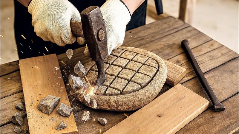 Watch a Rock Turn into a Beautiful Bowl! Carving River Stone DIY. Transforming Stone Into Art.