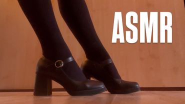 ASMR in black vintage heels | tapping & walking around (no talking) 👠