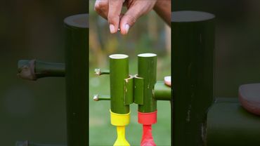 Bamboo Creations with Clour Balloone #Bamboo #Diy #Bambooart #Slingshots