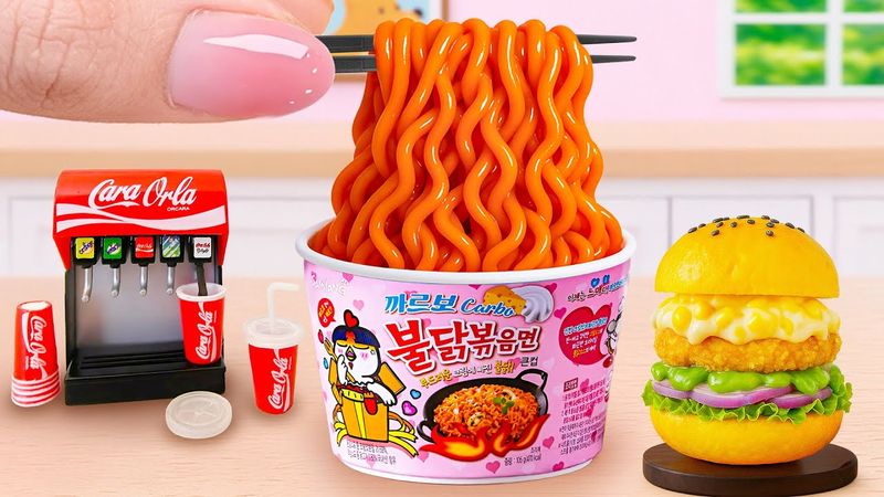 Satisfying ASMR | How To Cook Miniature Crispy Otopus & Shrimp Deluxe Burger