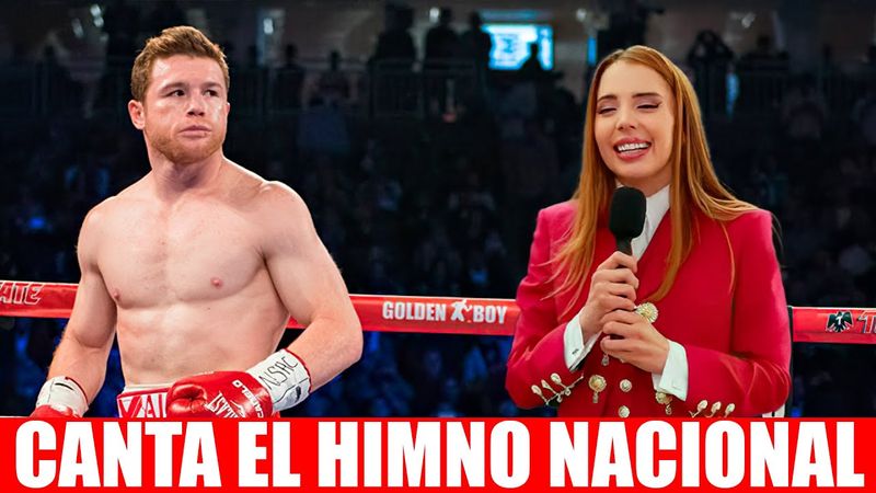 Majo Aguilar Canta el Himno Nacional en la Pelea del Canelo