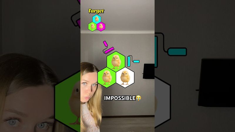 Coloring Game Challenge🐥IMPOSSIBLE😭#shorts