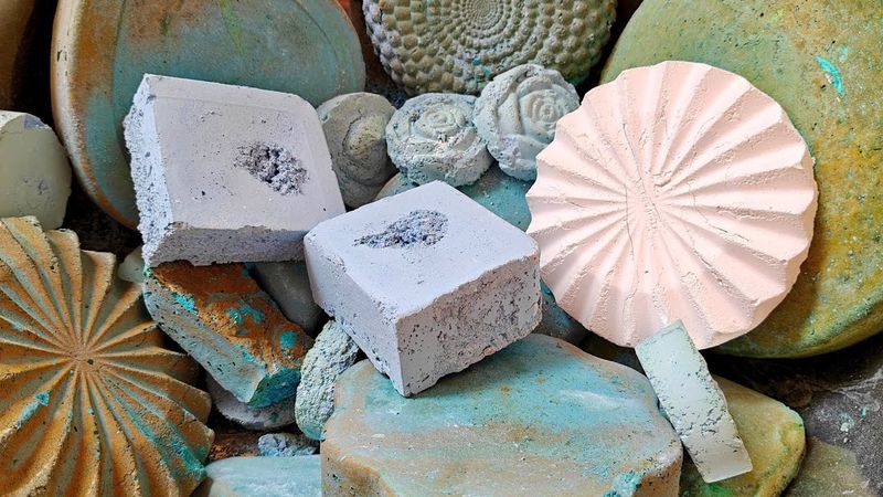 Dusty Teal with gritty soft texture