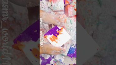 Splashed colours #relax #rainbowsoap #oddlysatisfying #crunchycrumbles #satisfying #crushingtime