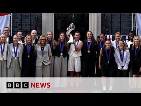 Lionesses attend reception at Downing Street after Euro 2025 win | BBC News