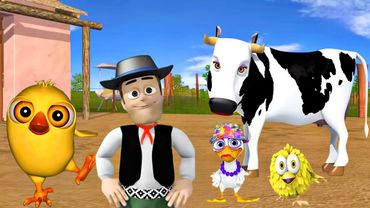 El Pollito pío 3d  el Toro y el Tractor de la Granja  -el Pollito y el Tractor de la Granja