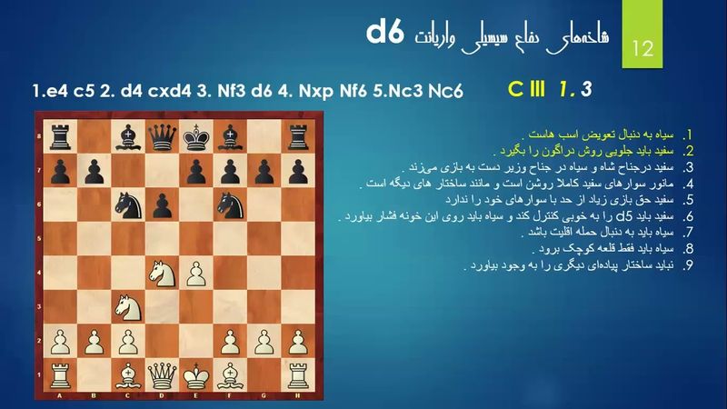 178 . شروع بازی ضد سیسیلی برای سفید - ترم 8 ( قسمت 21 )