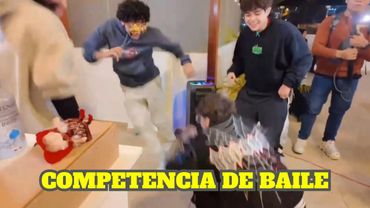 GLOGLO,EMET, CRAFT Y SACHA HACEN UNA MINI COMPETENCIA DE BAILE