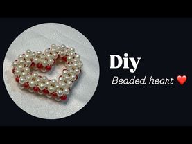Easy and simple tutorial of beaded heart ♥️