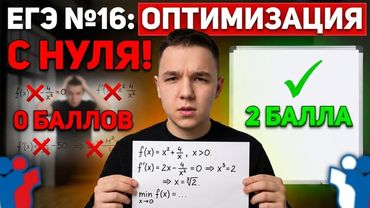 ОПТИМИЗАЦИЯ на ЕГЭ 2026 с НУЛЯ Профильная МАТЕМАТИКА