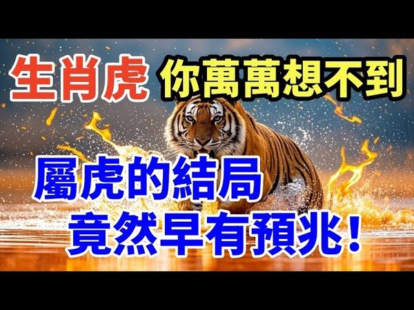 生肖虎，你萬萬想不到，屬虎的結局竟然早有預兆！接了，轉發，好運來！#生肖 #財運 #運勢 #屬相 #風水 #命理