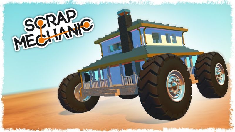 БИТВА: СТРОИМ ДОМ НА КОЛЕСАХ В SCRAP MECHANIC!!!