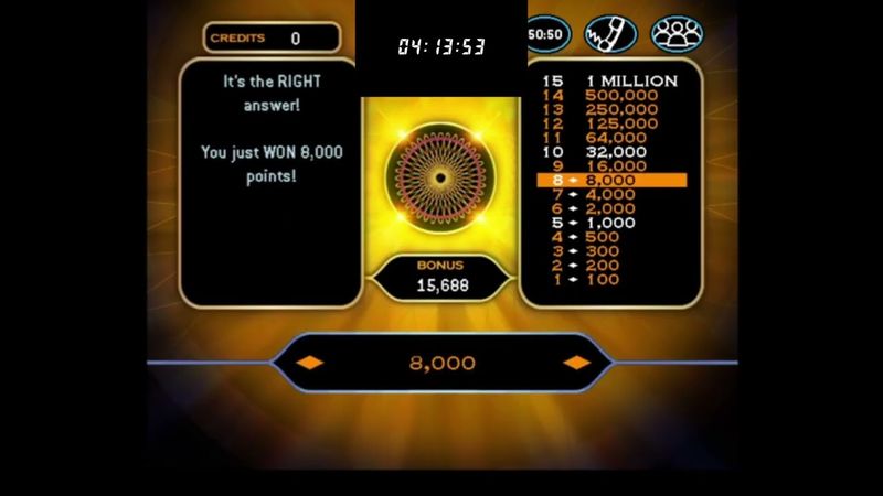 Who Wants to Be a Millionaire? - Sky Gamestar Gold - Speedrun by Pommy 9m07s