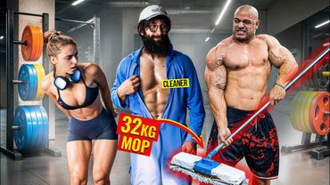 ELITE Powerlifter ANATOLY Use 32kg Mop | Pretended to be a CLEANER in a GYM #43