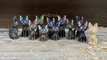 [우드카빙] 검은고양이 조각하기 Woodcarving- Carving a Little Black Cat
