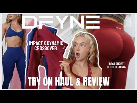 DFYNE impact x dynamic crossover review & tryon haul, best bbl scrunch leggings? DFYNE discount code