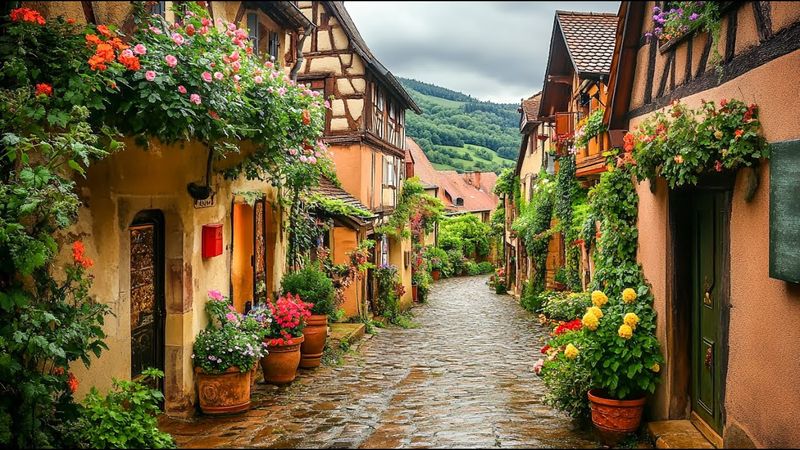 Kaysersberg, France 🇫🇷 Walking tour 4K 60fps |One of the Most Beautiful  Villages,(with Captions)