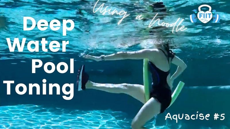 Aquacise - Best Deep Water Workout with a Noodle POOL Exercise - AquaFIIT Coach Stacy - Core & Tone
