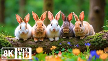 Baby Animals 8K ULTRA HD 🦁 Immersing In The Peaceful World Of Baby Animals With Relaxing Tunes