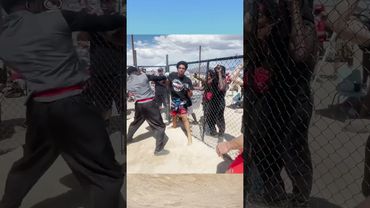 Fellas got down! (FIRE BACKYARD MMA!)