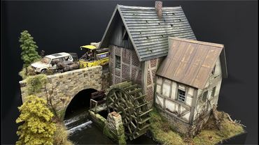 Unbelievable! This 1:35 Old Watermill Diorama Looks Totally Real!